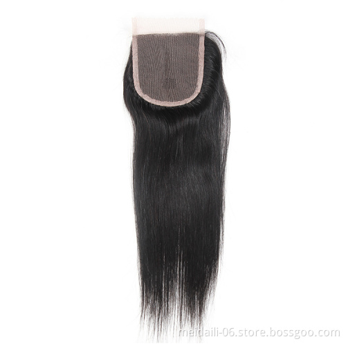 Mink Brazilian Virgin Straight 7A 8A 9A Grade Virgin Unprocessed Closures Human Hair